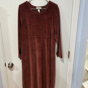 Sigrid Olsen velour/velvet dress size L